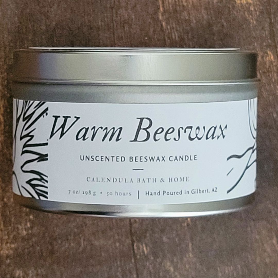 Warm Beeswax Candle Tin - Calendula Bath and Home