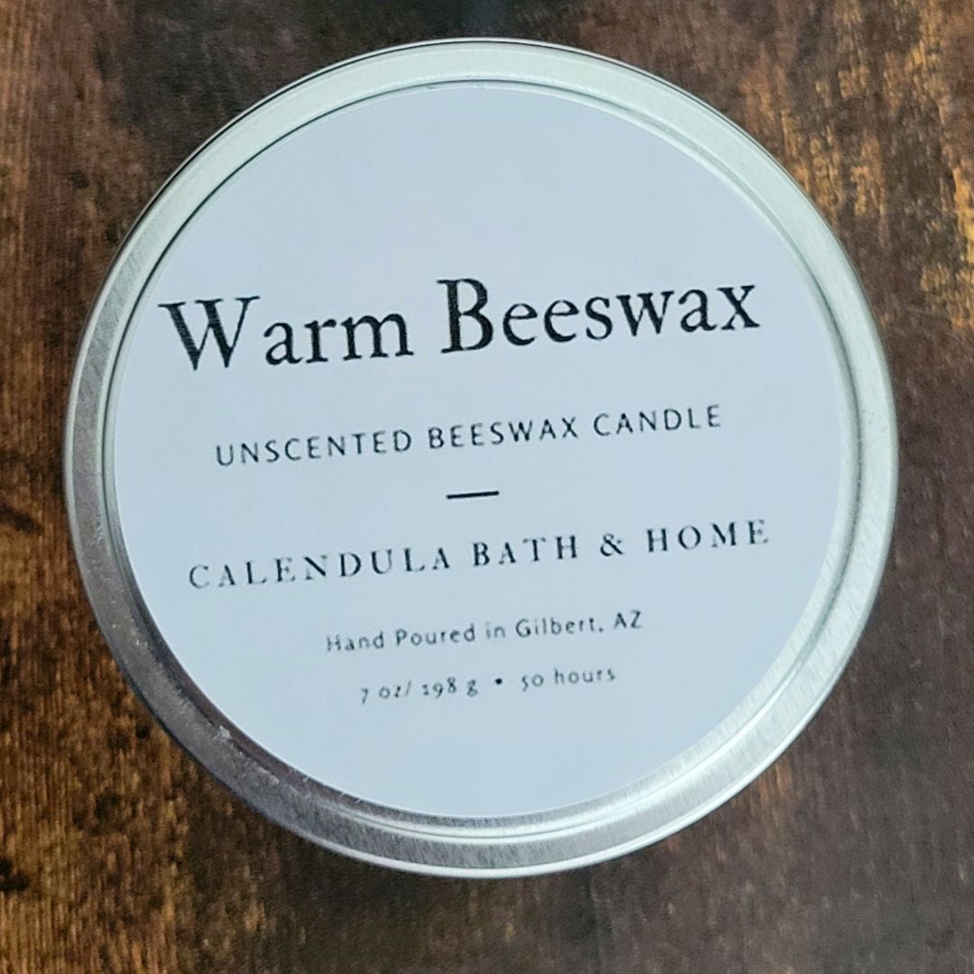 Warm Beeswax Candle Tin - Calendula Bath and Home