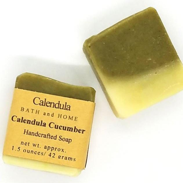 Calendula Cucumber Travel Soap - Calendula Bath and Home