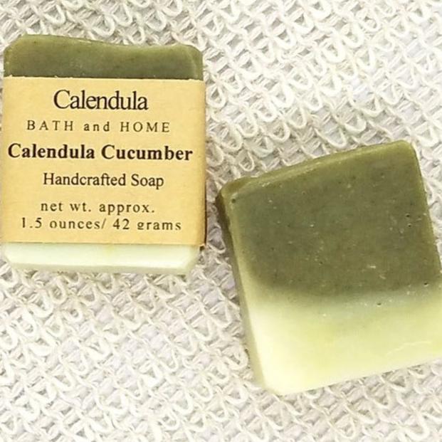 Calendula Cucumber Travel Soap - Calendula Bath and Home
