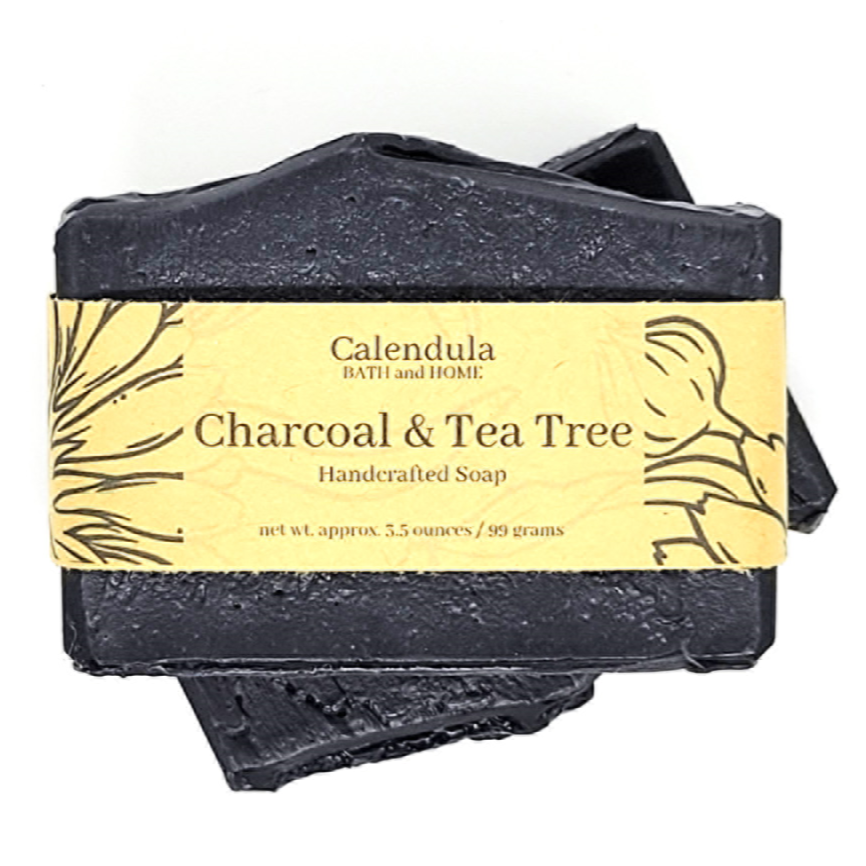 Charcoal & Tea Tree Goat Milk Soap - Calendula Bath and Home