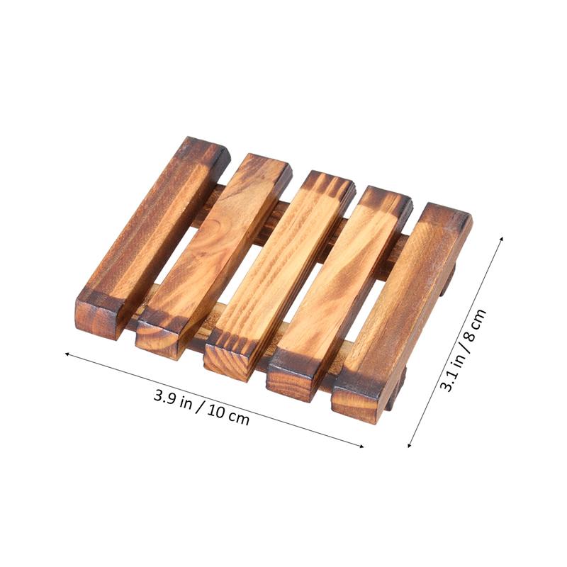 Carbonized Vintage Soap Holder Pure Handmade Soap Rack Classic Wooden Soap Dish Ali - Calendula Bath and Home