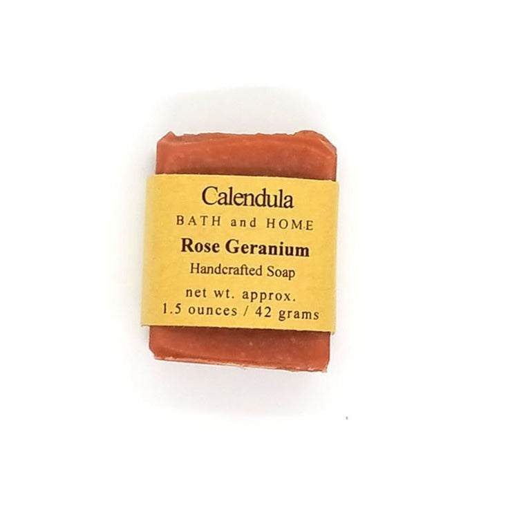 Rose Geranium Goat Milk Travel Soap - Calendula Bath and Home