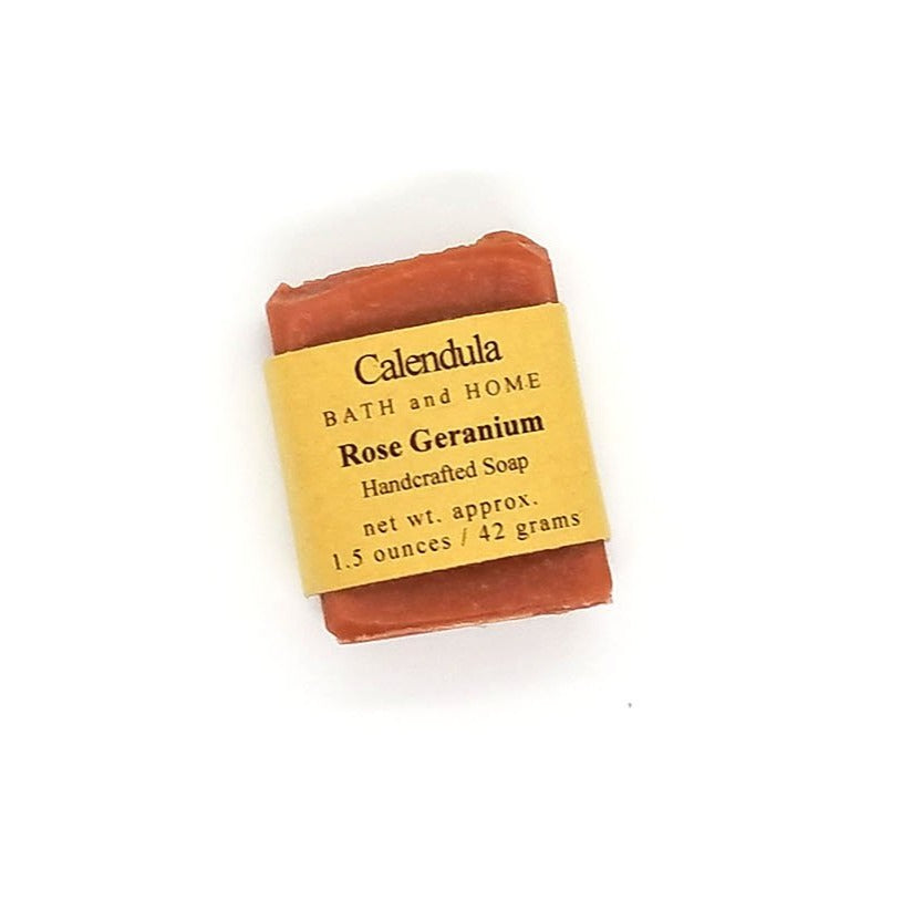 Rose Geranium Goat Milk Travel Soap - Calendula Bath and Home