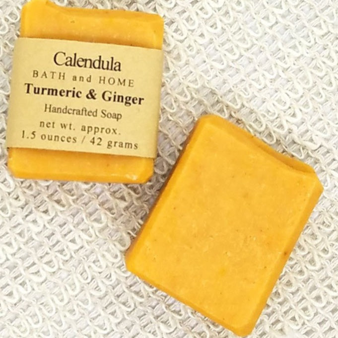 Turmeric & Ginger Coconut Milk Travel Soap - Calendula Bath and Home