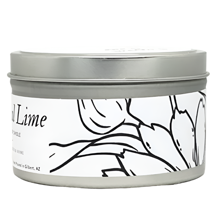 Tropical Lime Soy Candle Tin - Calendula Bath and Home