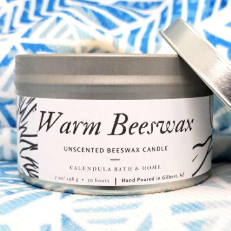 Warm Beeswax Candle Tin - Calendula Bath and Home