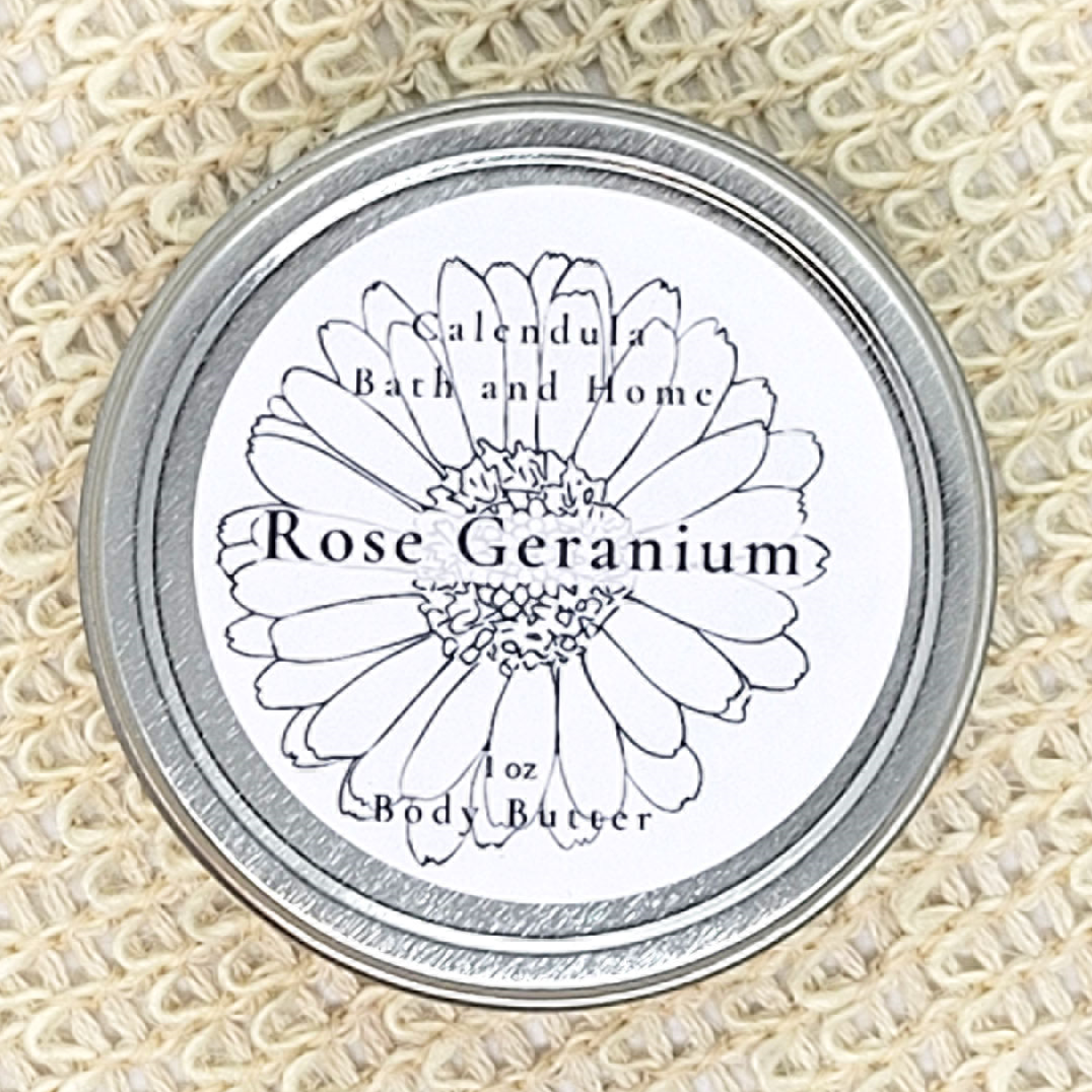 Rose Geranium Body Butter Tin