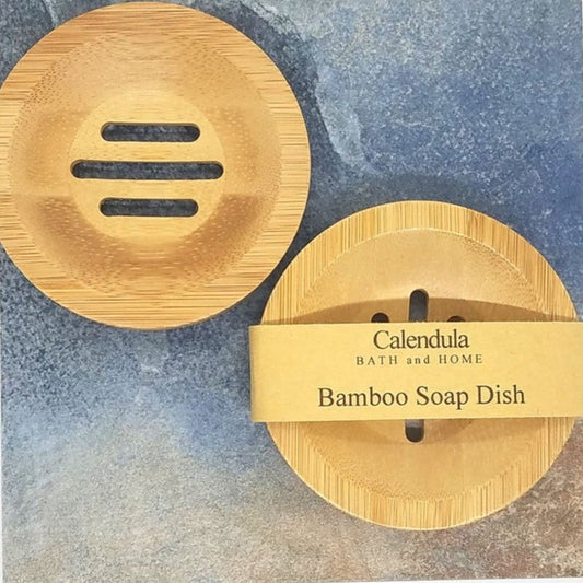 Round Eco Bamboo Soap Dish - Calendula Bath and Home