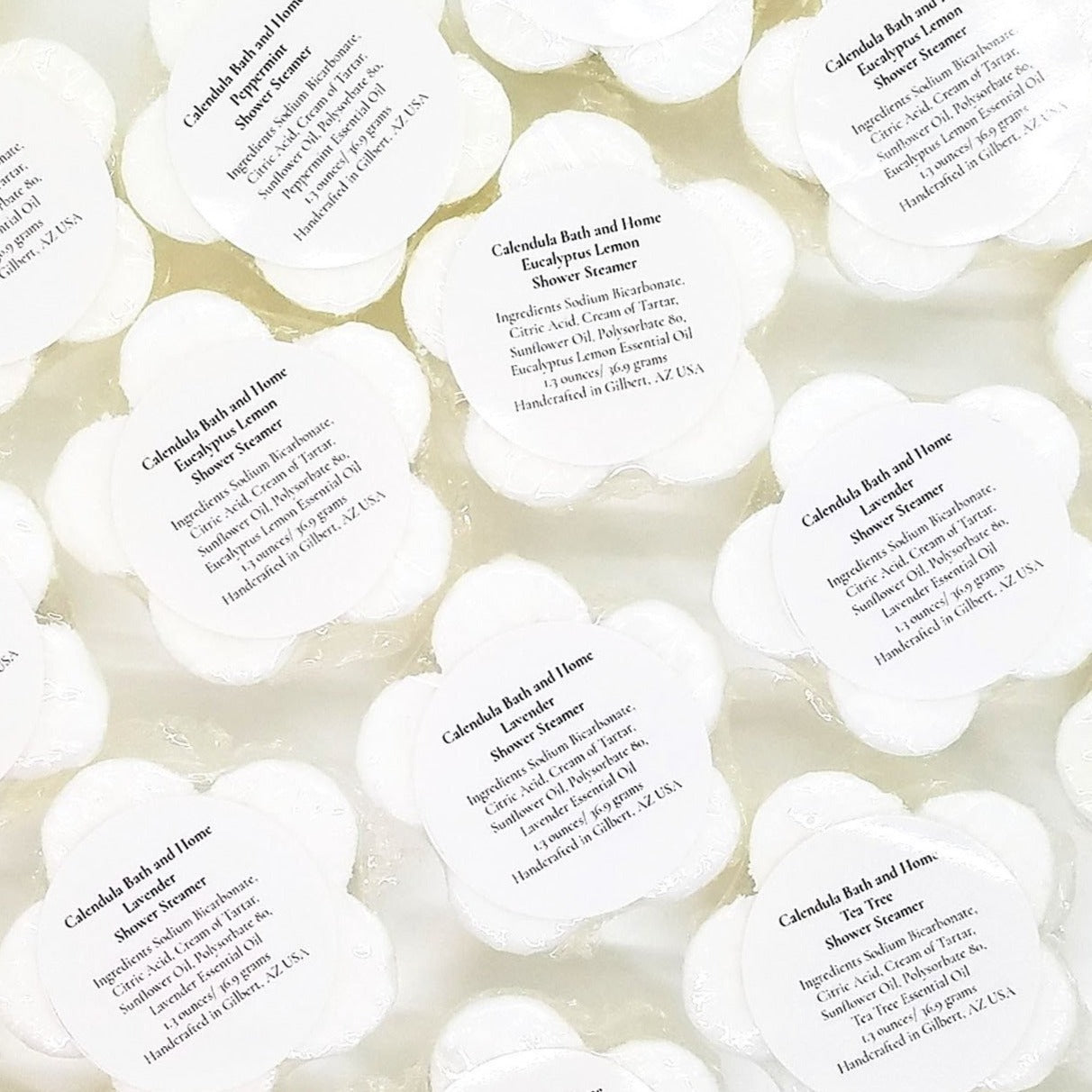 Singles Collection - 4 Essential Oil Shower Steamers - Calendula Bath and Home