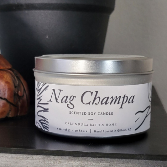 Nag Champa Soy Candle Tin - Calendula Bath and Home