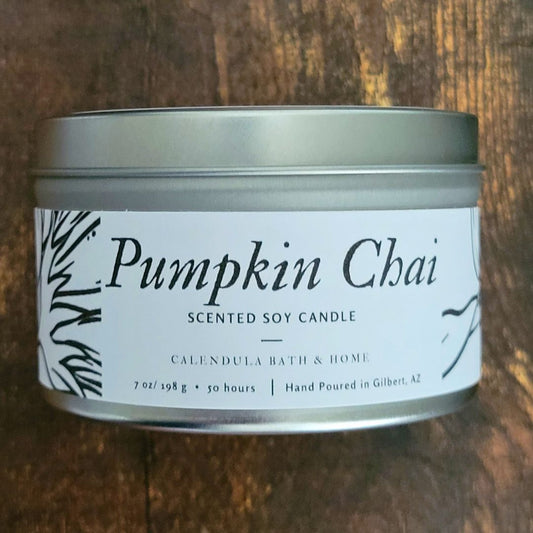 Pumpkin Chai Soy Candle Tin