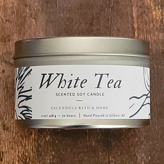 White Tea Soy Candle Tin