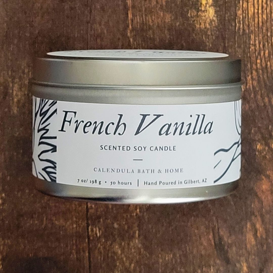 French Vanilla Soy Candle Tin