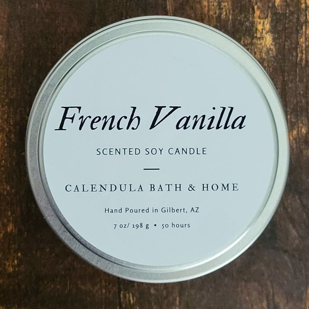 French Vanilla Soy Candle Tin