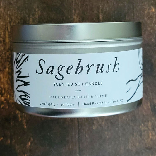 Sagebrush Soy Candle Tin