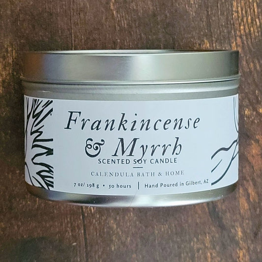 Frankincense & Myrrh Soy Candle Tin