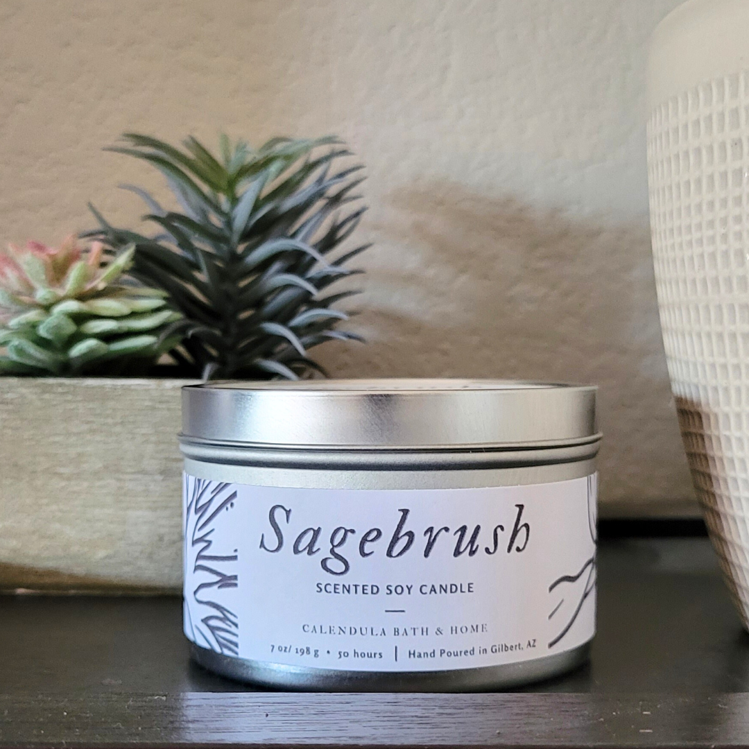 Sagebrush Soy Candle Tin