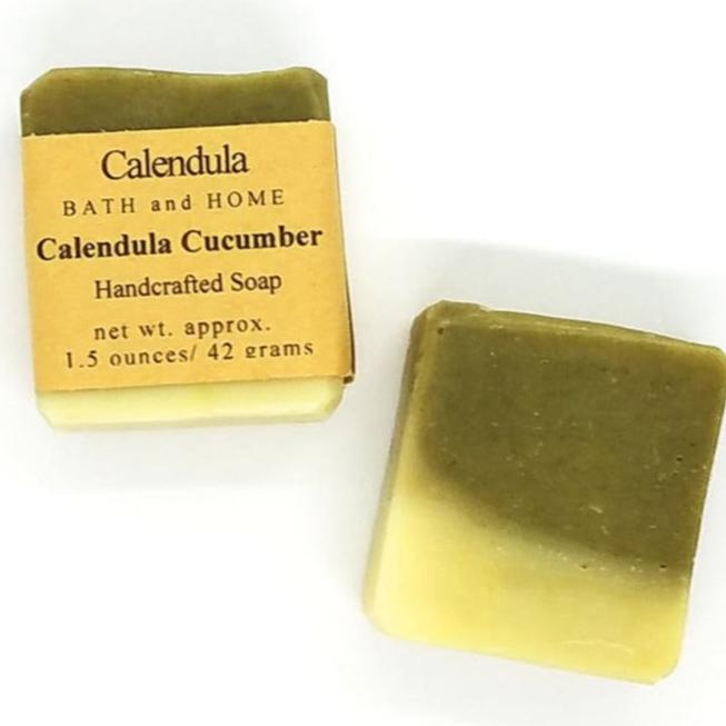 Calendula Cucumber Travel Soap - Calendula Bath and Home