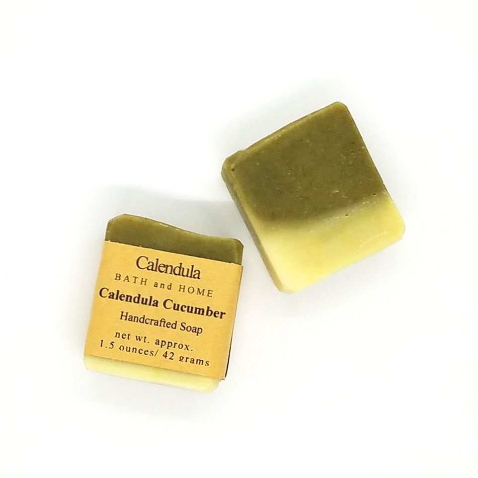 Calendula Cucumber Travel Soap - Calendula Bath and Home