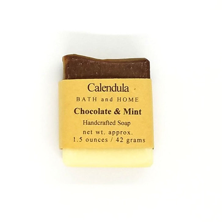 Chocolate & Mint Coconut Milk Travel Soap - Calendula Bath and Home