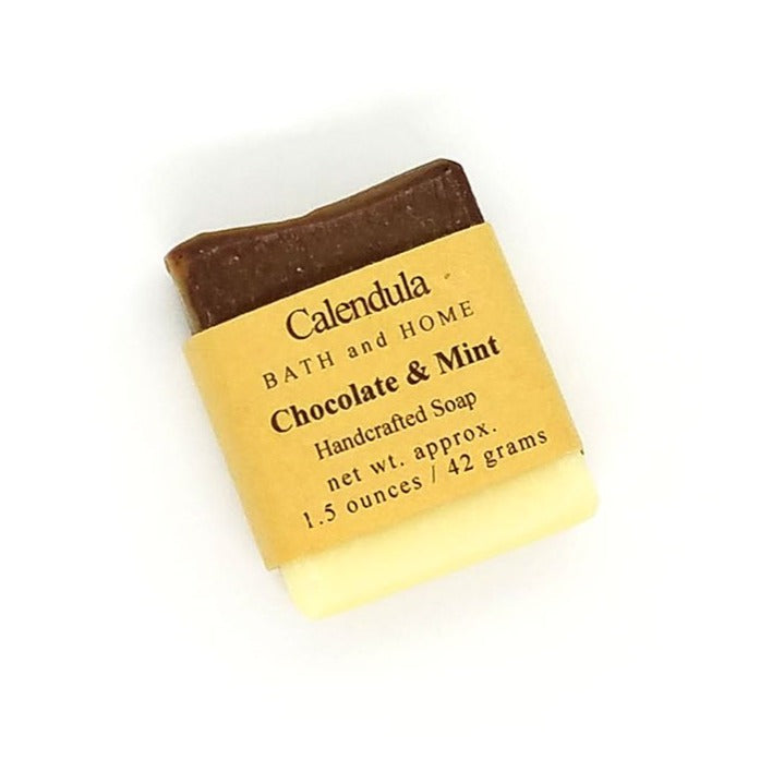 Chocolate & Mint Coconut Milk Travel Soap - Calendula Bath and Home