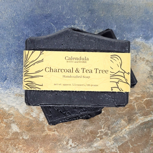 Charcoal & Tea Tree Goat Milk Soap - Calendula Bath and Home