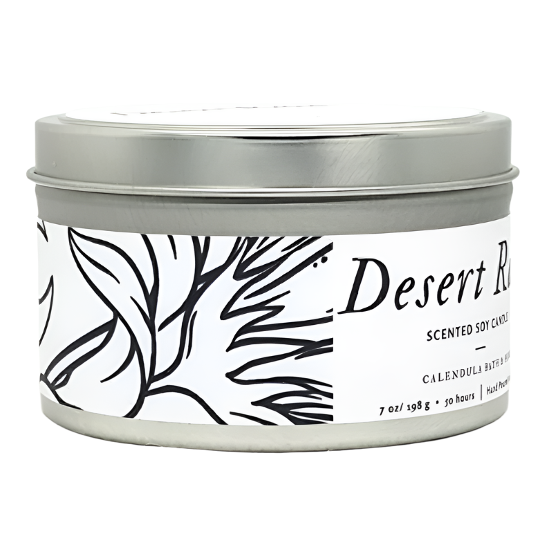 Desert Rain Soy Candle Tin - Calendula Bath and Home