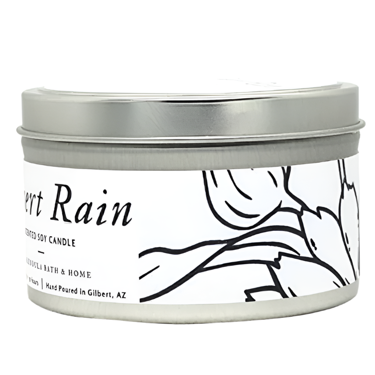 Desert Rain Soy Candle Tin - Calendula Bath and Home