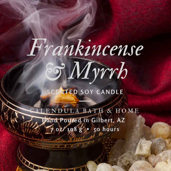 Frankincense & Myrrh Soy Candle Tin - Calendula Bath and Home