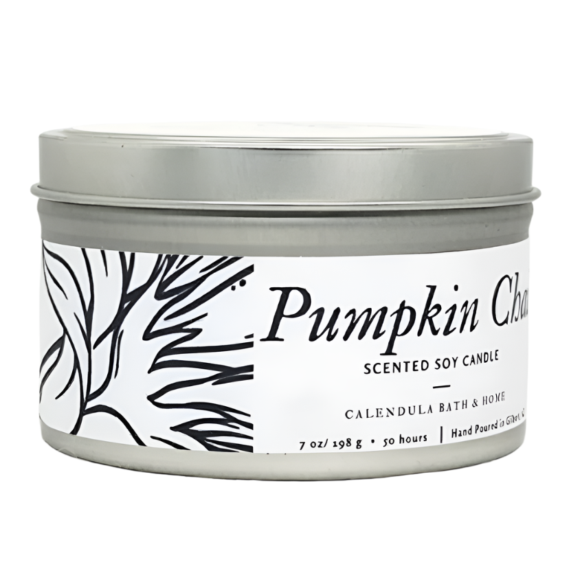 Pumpkin Chai Soy Candle Tin - Calendula Bath and Home