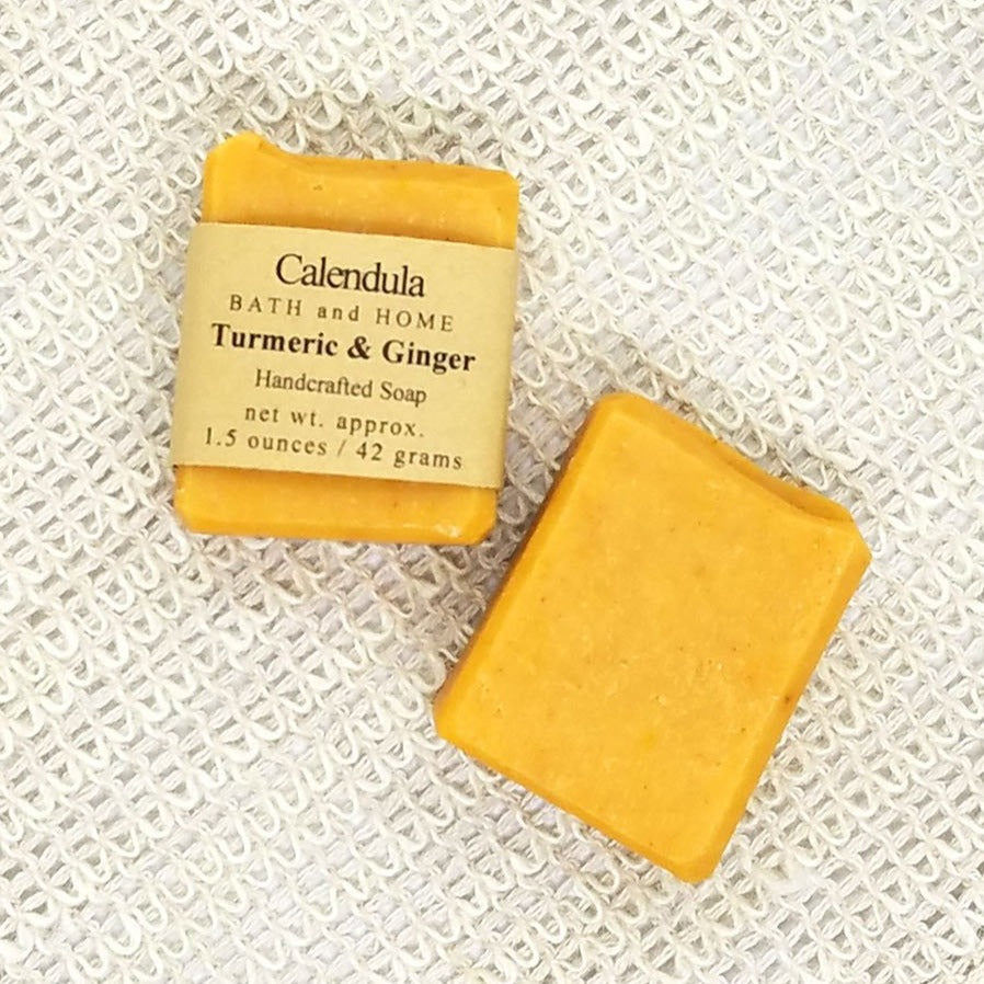 Turmeric & Ginger Coconut Milk Travel Soap - Calendula Bath and Home