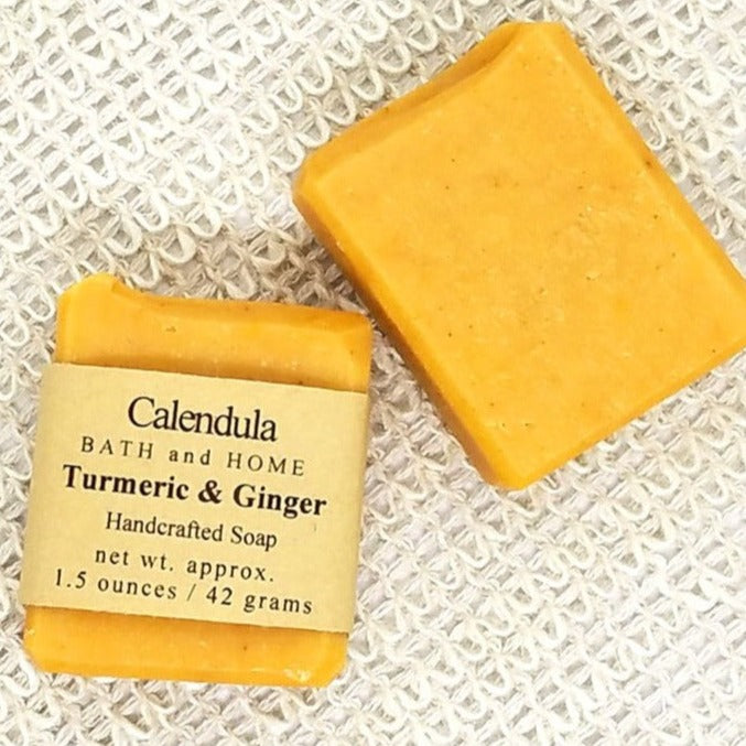 Turmeric & Ginger Coconut Milk Travel Soap - Calendula Bath and Home