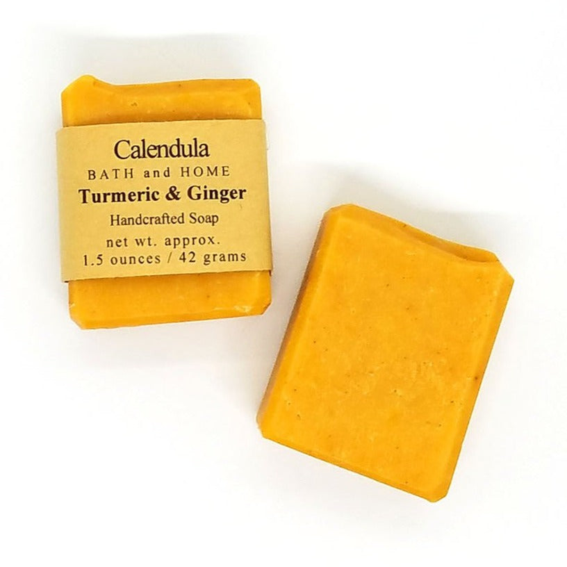 Turmeric & Ginger Coconut Milk Travel Soap - Calendula Bath and Home