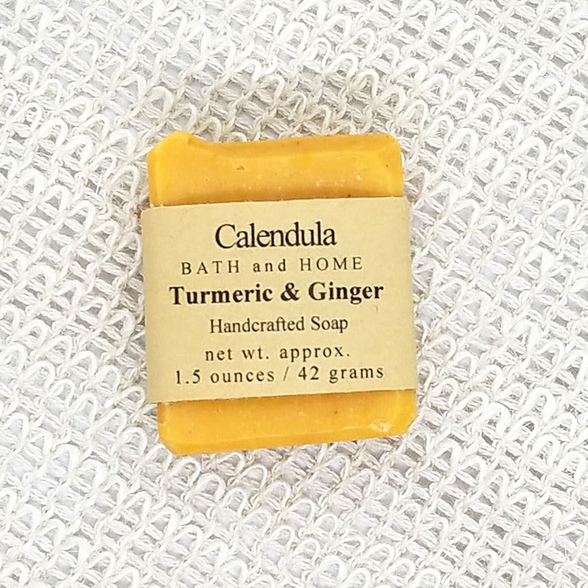 Turmeric & Ginger Coconut Milk Travel Soap - Calendula Bath and Home