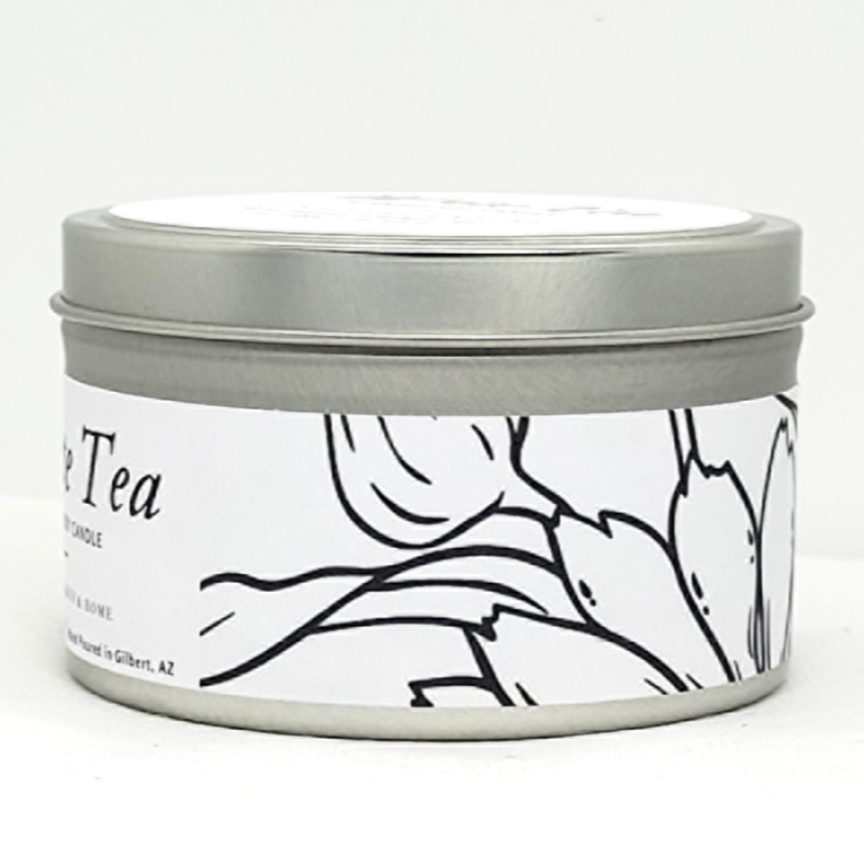 White Tea Soy Candle Tin - Calendula Bath and Home