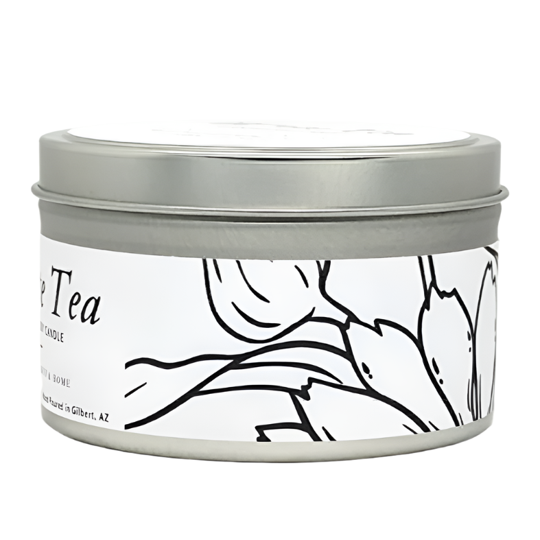 White Tea Soy Candle Tin - Calendula Bath and Home