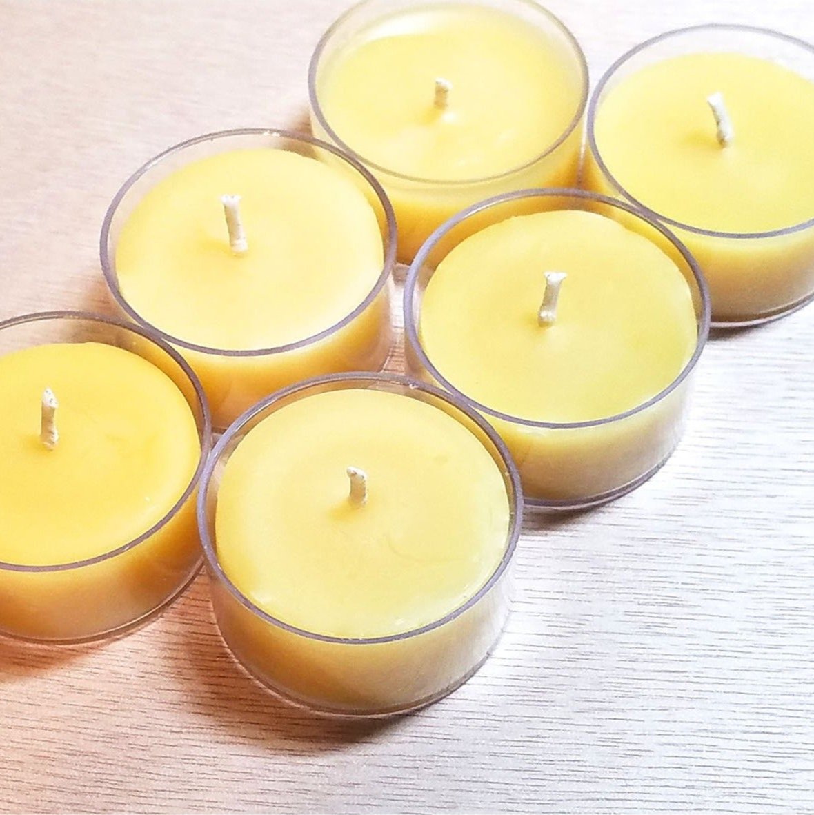 6 Beeswax Tealight Candles - Calendula Bath and Home