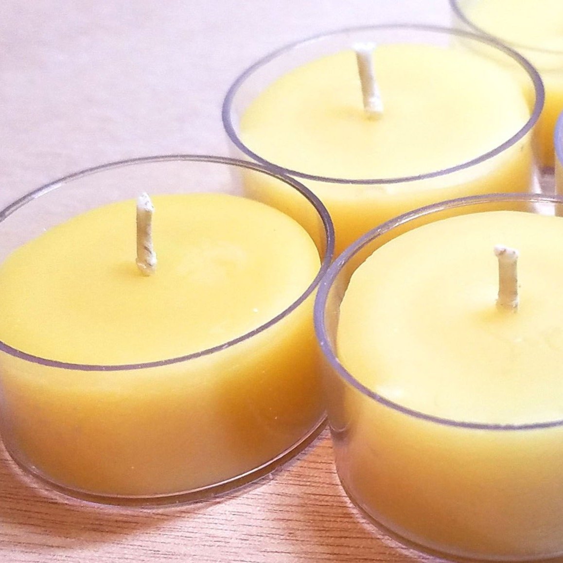 6 Beeswax Tealight Candles - Calendula Bath and Home