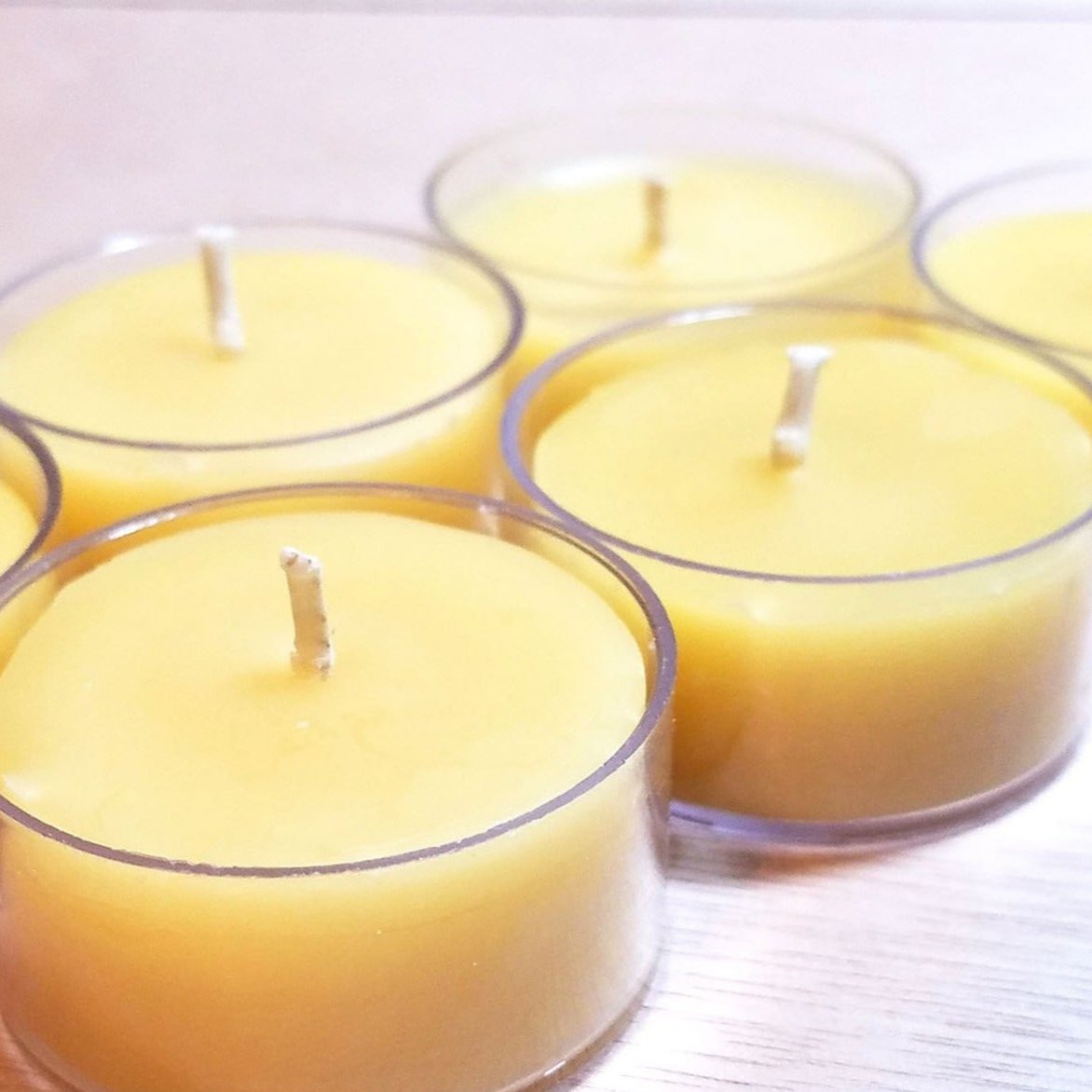 6 Beeswax Tealight Candles - Calendula Bath and Home