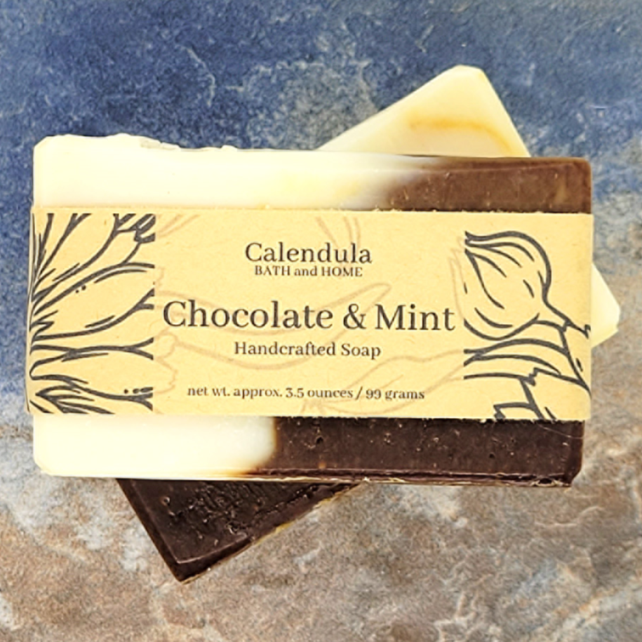 Chocolate & Mint Coconut Milk Soap - Calendula Bath and Home
