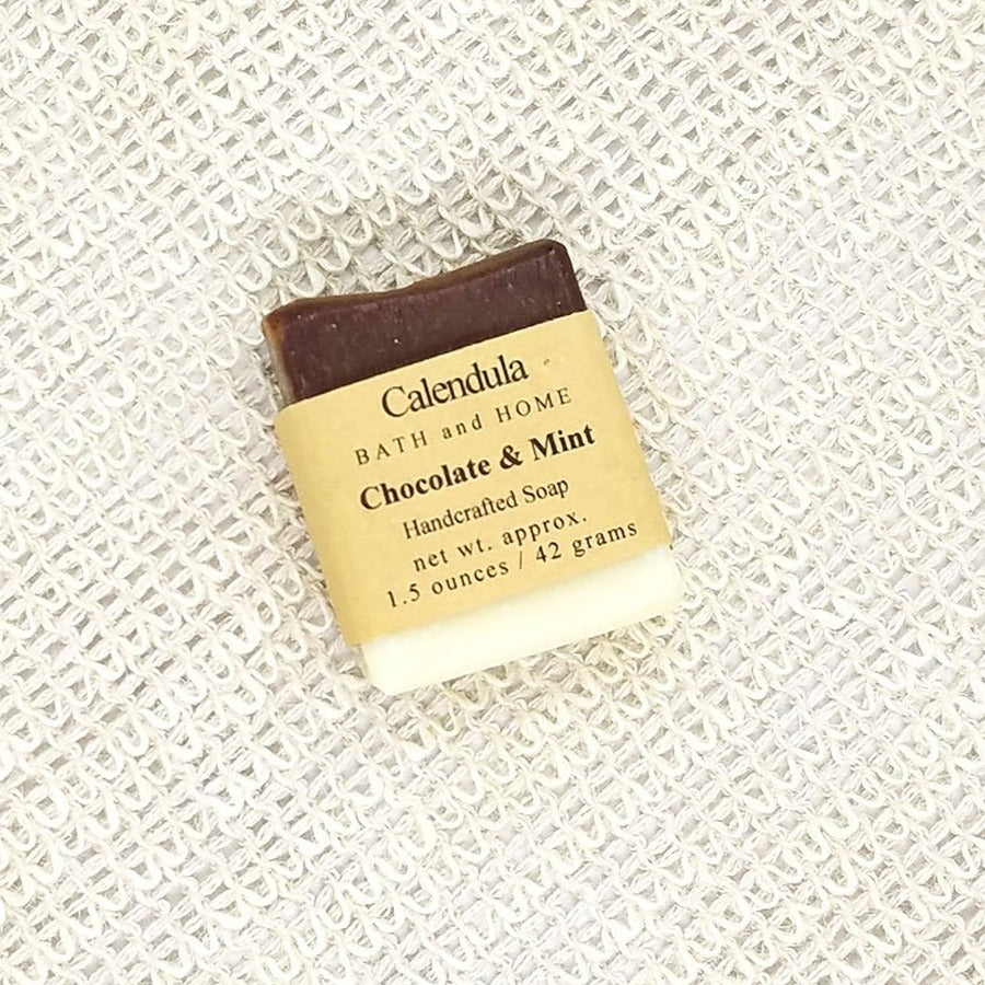 Chocolate & Mint Coconut Milk Travel Soap - Calendula Bath and Home