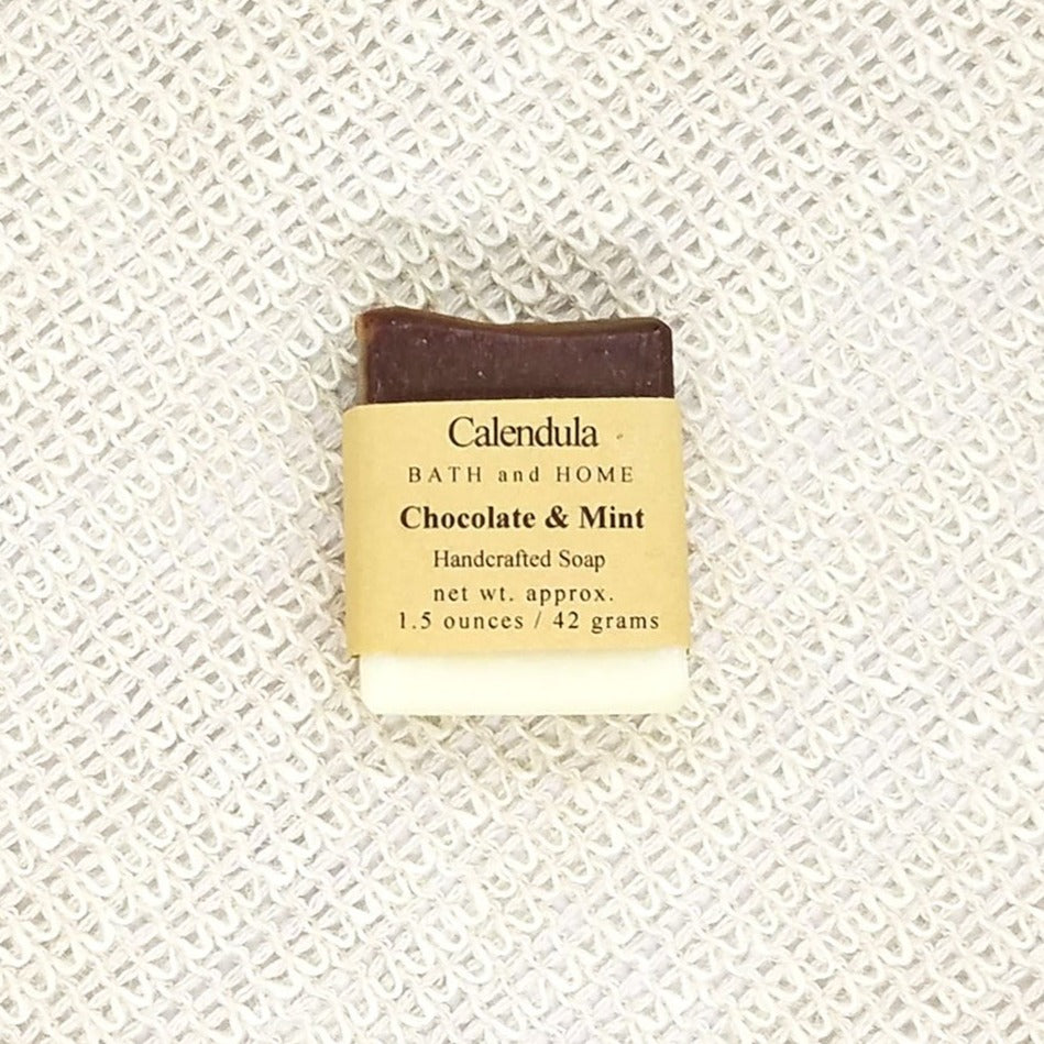 Chocolate & Mint Coconut Milk Travel Soap - Calendula Bath and Home