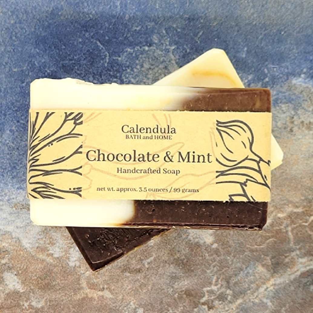 skin firming chocolate mint coconut milk soap