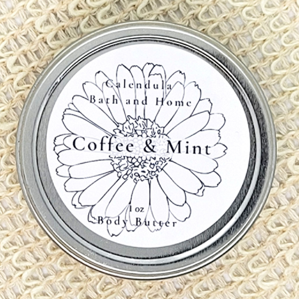 Coffee Mint body butter gift tin