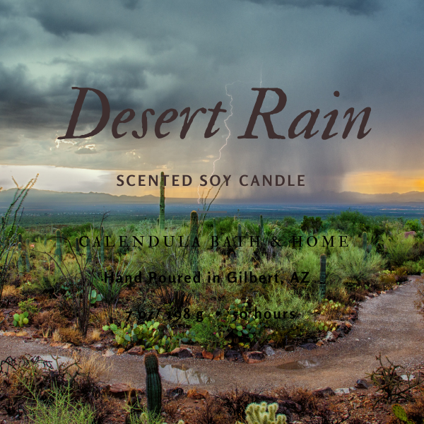 Desert Rain Soy Candle Tin - Calendula Bath and Home
