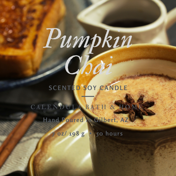 Pumpkin Chai Soy Candle Tin - Calendula Bath and Home