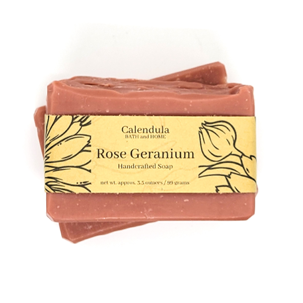 Rose Geranium Goat Milk Soap - Calendula Bath and Home