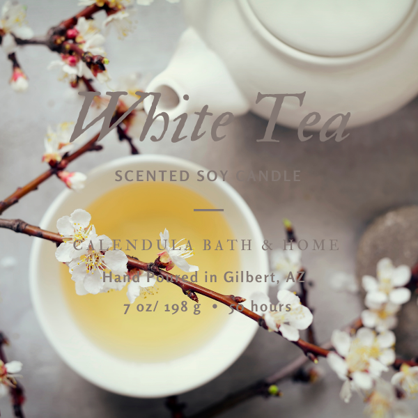 White Tea Soy Candle Tin - Calendula Bath and Home